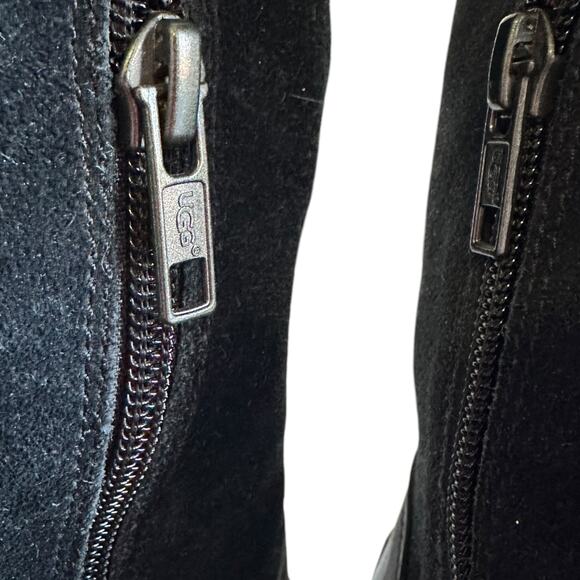 NWT!! UGG Black Fur Lined Knee Boot - Picture 2 of 9
